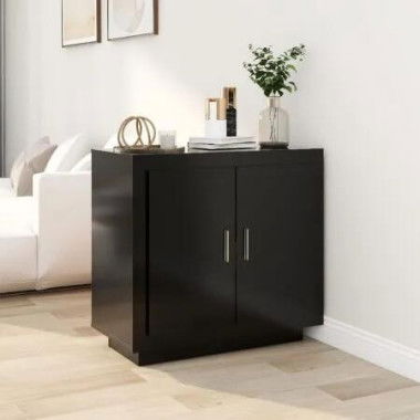 Sideboard Black 80x40x75 cm Engineered Wood