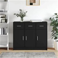 Detailed information about the product Sideboard Black 91x28x75 cm Engineered Wood