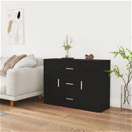 Detailed information about the product Sideboard Black 91x29.5x65 cm Engineered Wood