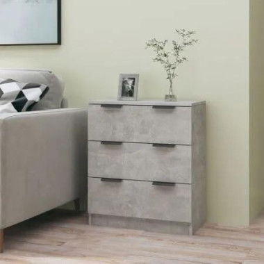 Sideboard Concrete Grey 60x30x70 cm Engineered Wood