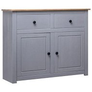 Detailed information about the product Sideboard Grey 93x40x80 cm Solid Pinewood Panama Range