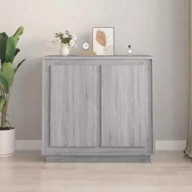 Sideboard Grey Sonoma 80x34x75 cm Engineered Wood