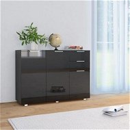 Detailed information about the product Sideboard High Gloss Black 107x35x76 cm