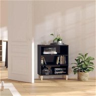Detailed information about the product Sideboard High Gloss Black 57x35x70 Cm Engineered Wood