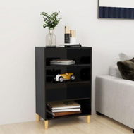 Detailed information about the product Sideboard High Gloss Black 57x35x90 Cm Engineered Wood