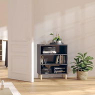 Detailed information about the product Sideboard High Gloss Grey 57x35x70 Cm Engineered Wood