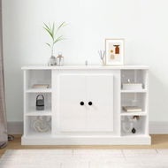 Detailed information about the product Sideboard High Gloss White 100x35.5x60 Cm Engineered Wood.