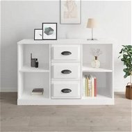 Detailed information about the product Sideboard High Gloss White 104.5x35.5x67.5 cm Engineered Wood
