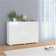 Detailed information about the product Sideboard High Gloss White 107x35x76 cm