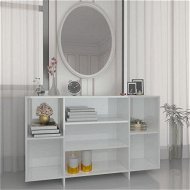 Detailed information about the product Sideboard High Gloss White 120x30x75 Cm Engineered Wood