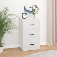 Detailed information about the product Sideboard High Gloss White 40x33x70 Cm Engineered Wood