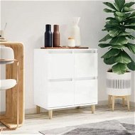 Detailed information about the product Sideboard High Gloss White 60x35x70 cm Engineered Wood