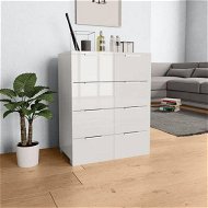 Detailed information about the product Sideboard High Gloss White 60x35x76 cm Chipboard