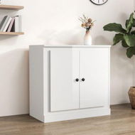 Detailed information about the product Sideboard High Gloss White 70x35.5x67.5 Cm Engineered Wood.