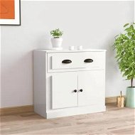 Detailed information about the product Sideboard High Gloss White 70x35.5x67.5 cm Engineered Wood