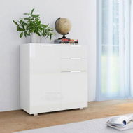 Detailed information about the product Sideboard High Gloss White 71x35x76 Cm Chipboard