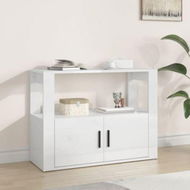 Detailed information about the product Sideboard High Gloss White 80x30x60 Cm Engineered Wood