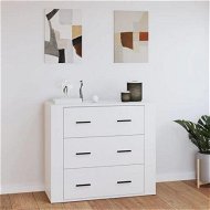 Detailed information about the product Sideboard High Gloss White 80x33x70 Cm Engineered Wood