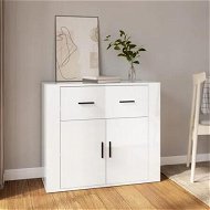 Detailed information about the product Sideboard High Gloss White 80x33x70 cm Engineered Wood