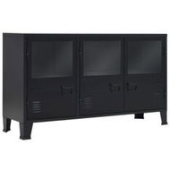 Detailed information about the product Sideboard Metal Industrial Style 120x35x70 Cm Black