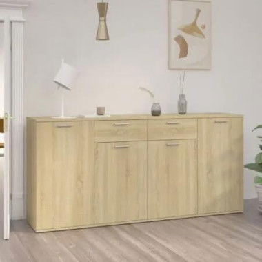 Sideboard Sonoma Oak 160x36x75 cm Engineered Wood