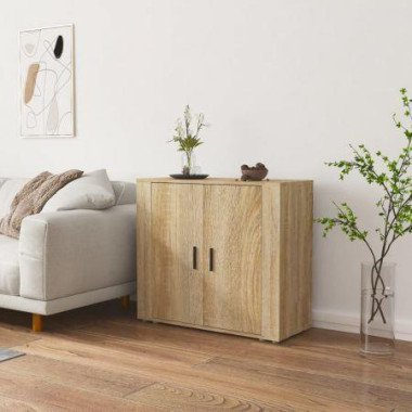 Sideboard Sonoma Oak 80x33x70 Cm Engineered Wood