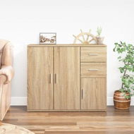 Detailed information about the product Sideboard Sonoma Oak 91x29.5x75 Cm Engineered Wood.