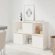 Detailed information about the product Sideboard White 110.5x35x80 Cm Solid Wood Pine.