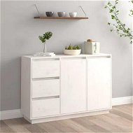 Detailed information about the product Sideboard White 111x34x75 cm Solid Wood Pine