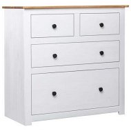Detailed information about the product Sideboard White 80x40x83 Cm Pinewood Panama Range