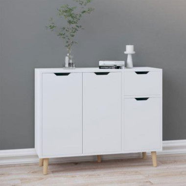 Sideboard White 90x30x72 Cm Engineered Wood