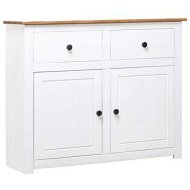 Detailed information about the product Sideboard White 93x40x80 cm Solid Pinewood Panama Range