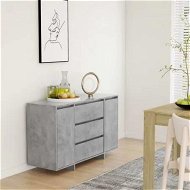 Detailed information about the product Sideboard with 3 Drawers Concrete Grey 120x41x75 cm Engineered Wood