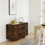 Detailed information about the product Sideboard with 3 Drawers Smoked Oak 120x41x75 cm Engineered Wood