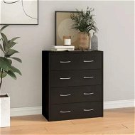 Detailed information about the product Sideboard with 4 Drawers 60x30.5x71 cm Black