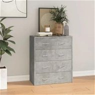 Detailed information about the product Sideboard with 4 Drawers 60x30.5x71 cm Concrete Grey
