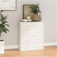 Detailed information about the product Sideboard with 4 Drawers 60x30.5x71 cm High Gloss White