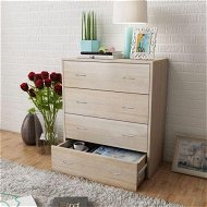 Detailed information about the product Sideboard With 4 Drawers 60x30.5x71 Cm Oak Color.