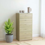 Detailed information about the product Sideboard With 7 Drawers Sonoma Oak 50x34x96 Cm Chipboard