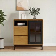 Detailed information about the product Sideboard with Glass Door FLAM 80x40x80 cm Solid Wood Pine