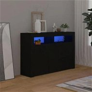 Detailed information about the product Sideboard with LED Lights Black 115.5x30x75 cm