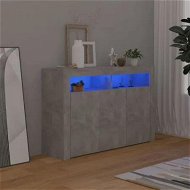 Detailed information about the product Sideboard with LED Lights Concrete Grey 115.5x30x75 cm