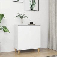 Detailed information about the product Sideboard with Solid Wood Legs White 60x35x70 cm Engineered Wood
