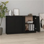Detailed information about the product Sideboards 2 pcs Black 60x30x70 cm Engineered Wood