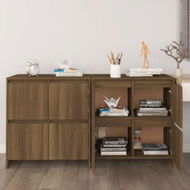 Detailed information about the product Sideboards 2 pcs Brown Oak 70x41x75 cm Engineered Wood