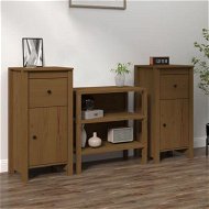 Detailed information about the product Sideboards 2 Pcs Honey Brown 40x35x80 Cm Solid Wood Pine