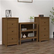 Detailed information about the product Sideboards 2 Pcs Honey Brown 40x35x80 Cm Solid Wood Pine