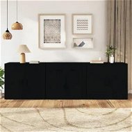 Detailed information about the product Sideboards 3 pcs Black Engineered Wood