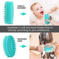 Detailed information about the product Silicone Body Brush 2-in-1 Bath And Shampoo Brush (Green)