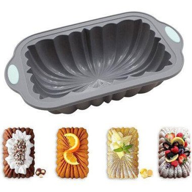 Silicone Bread Loaf Pan With Fluted Design Food Grade Non-Stick Silicone Baking Mold